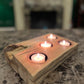 Oak Candle/Succulent Holder