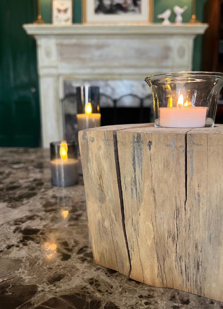 Spalted Maple Candle/Succulent Holder