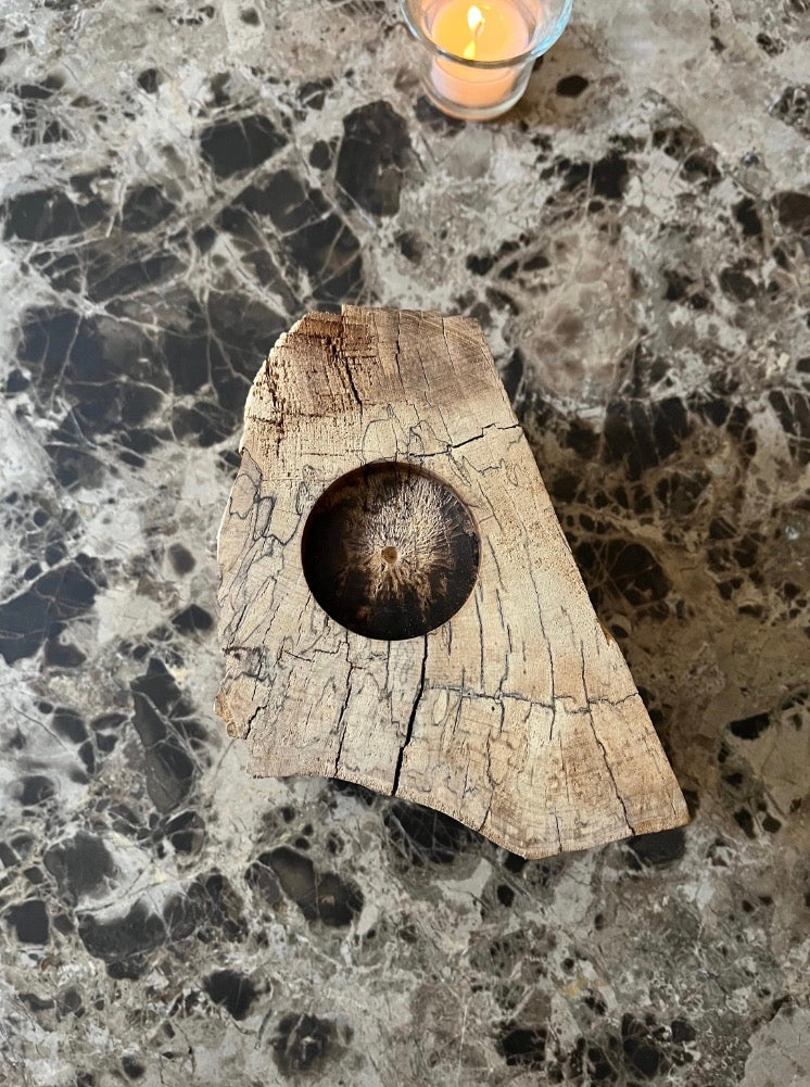 Spalted Maple Wooden Candle Holder/Succulent Planter