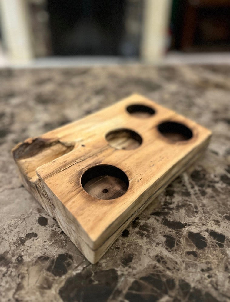 Oak Candle/Succulent Holder