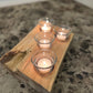Oak Candle/Succulent Holder