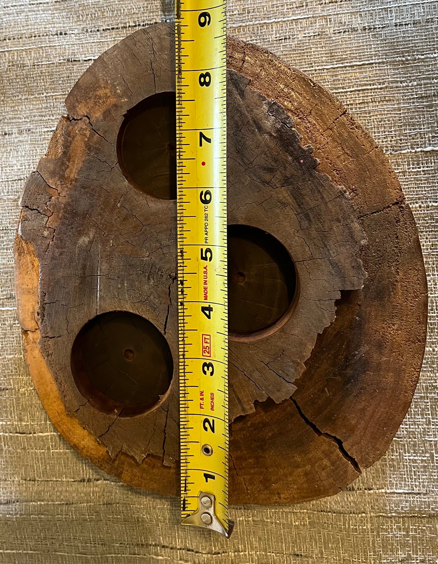 Black Walnut Candle/Succulent Holder