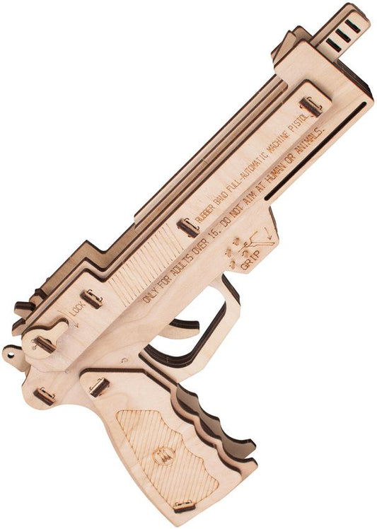 3D Wooden Rubber Band Pistol Puzzle