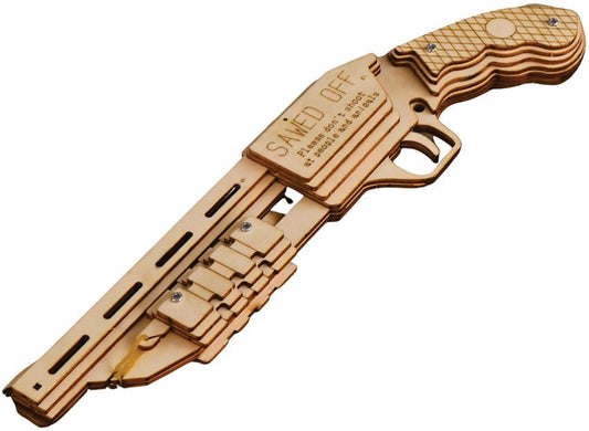 3D Wooden Rubber Band Shotgun Puzzle