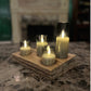 Oak Candle/Succulent Holder