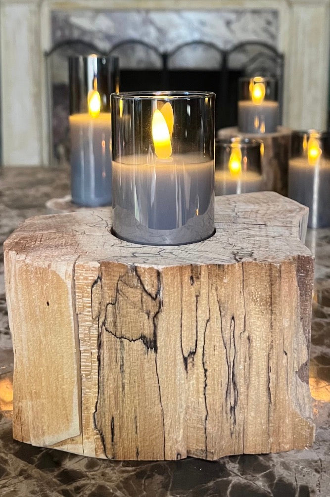 Spalted Maple Wooden Candle Holder/Succulent Planter