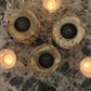 Oak 3 Piece Wooden Candle Holder Set