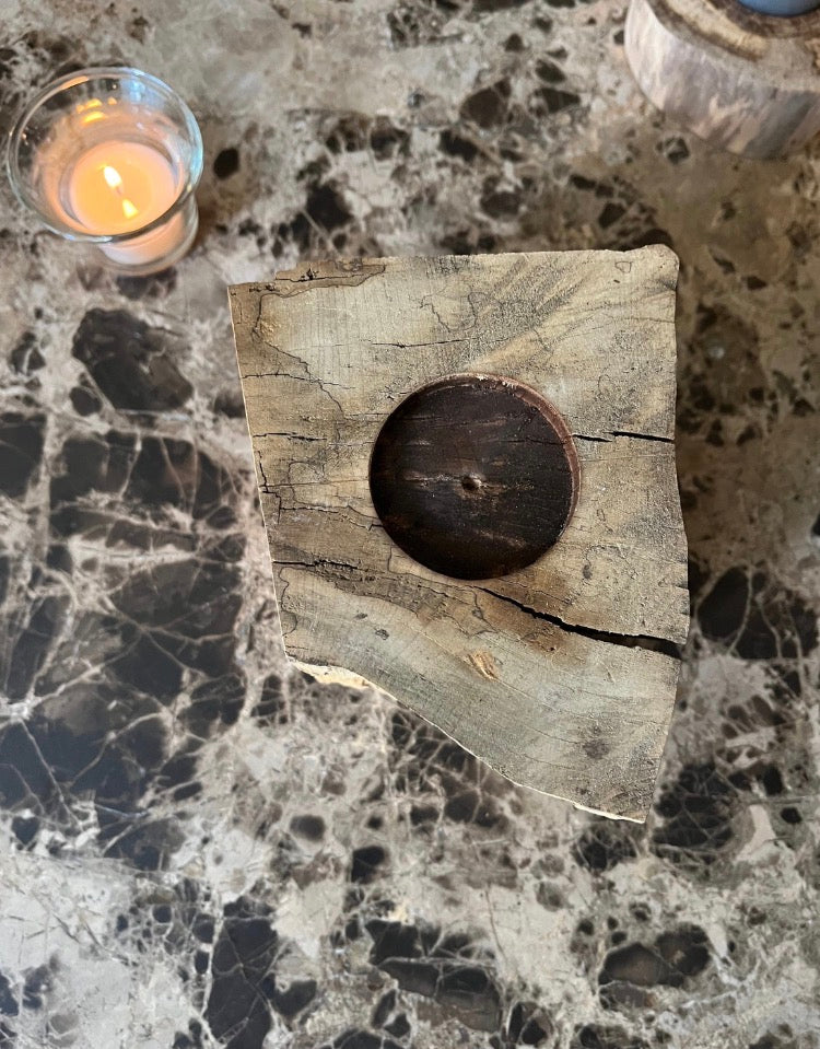 Spalted Maple Candle/Succulent Holder
