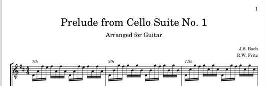 Prelude from Cello Suite No.1 for Guitar- Bach