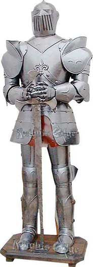 Decorative Suit of Armor Made in Italy- Fleur De Lis